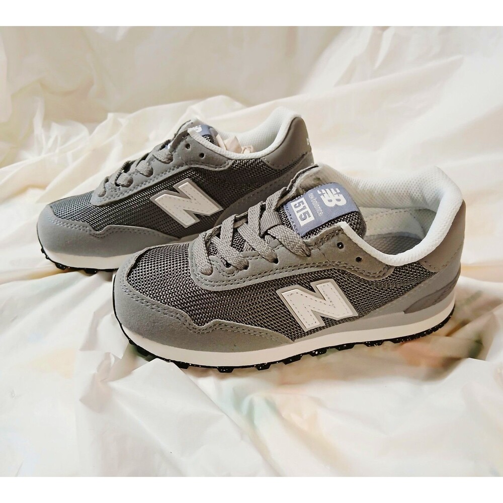 New Balance 515 KIDS Unisex Low Top Lace Up Sneakers Gray/Black/White Size 11